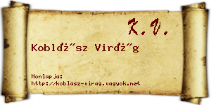 Koblász Virág névjegykártya